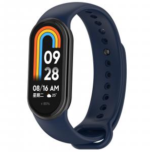 Silikonowy pasek Bizon Strap Watch Dots do Xiaomi Smart Band 10 / 9 / 9 NFC / 8, granatowy