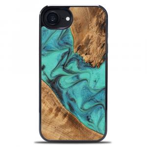 Drewniane etui do iPhone 16e, Bewood Unique Turquoise