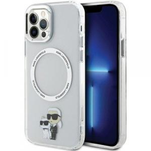 Etui Karl Lagerfeld Hard Case Transparent Iconic Karl & Choupette MagSafe do iPhone 12 / 12 Pro, przezroczyste