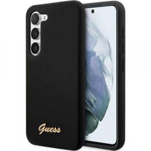OUTLET: Etui Guess Hardcase Silicone Vintage Gold Logo do Galaxy S23, czarne