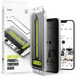 Szkło prywatyzujące na ekran z aplikatorem Ringke Easy Slide 2-Pack Privacy do iPhone 16e, 2 sztuki