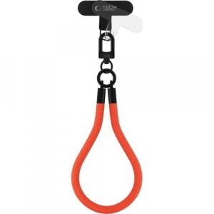 Smyczka na nadgartek do telefonu Tech-Protect C3S Rope Wrist Strap, pomarańczowa z czarnymi elementami