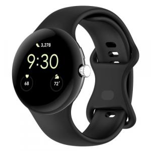 Silikonowy pasek Bizon Strap Watch Silicone do Google Pixel Watch 3 (45mm), czarny