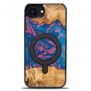 Drewniane etui do iPhone 16e, Bewood Unique Neons Vegas do MagSafe
