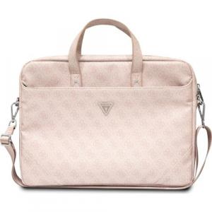 Torba Guess Saffiano 4G Triangle Logo Laptopy do 16'', różowa