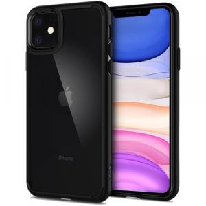 Etui Spigen Ultra Hybrid iPhone 11, przezroczyste / matowe czarne