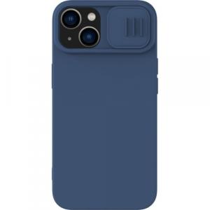 Etui z ochroną aparatu Nillkin CamShield Silky do iPhone 15 Plus, granatowe