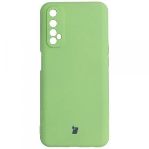 Etui Bizon Case Silicone Sq do Realme 7, jasnozielone