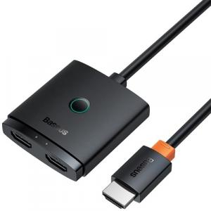 OUTLET: Adapter przejściówka HDMI dwukierunkowy Baseus AirJoy Series HDMI 2w1 4K 60Hz 1m, czarny