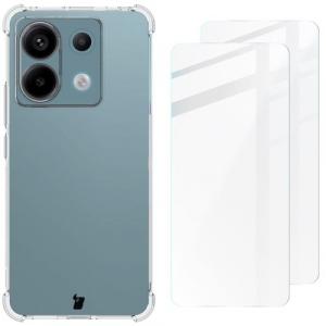 Etui + 2x szkło Bizon Case Clear Pack do Poco X6 / Redmi Note 13 Pro 5G, przezroczyste