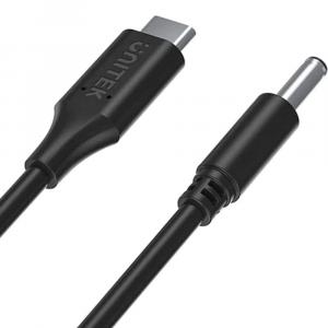 OUTLET: Kabel zasilający do laptopa Dell Unitek USB-C do DC (4,5 x 3 mm), PD 65W, 1,8m, czarny