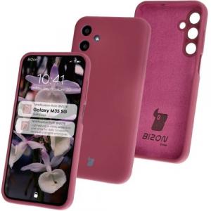 Silikonowe etui Bizon Soft Case do Galaxy M35 5G, ciemnofioletowe