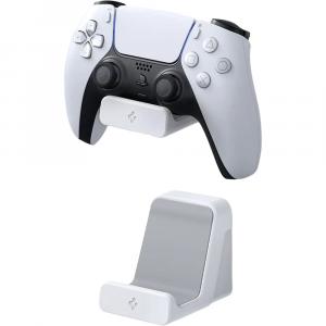 Uchwyt na kontroler, pad mocowany do ściany Spigen Mount Wall Stand do PlayStation 5 / 4, Xbox One / Series X / S, Nintendo Switch Pro Controller, 2 sztuki, biały