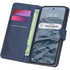 Etui z klapką Bizon Case Pocket do Galaxy S24 FE, granatowe