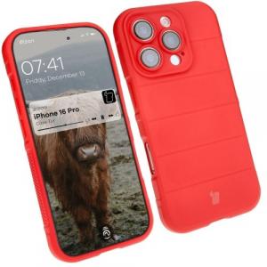 Pancerne etui Bizon Case Tur do iPhone 16 Pro, czerwone