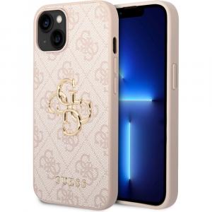 OUTLET: Etui Guess 4G Big Metal Logo do iPhone 14, różowe