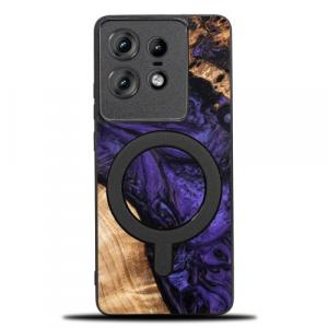 Drewniane etui do Motorola Edge 50 Pro, Bewood Unique Violet do MagSafe
