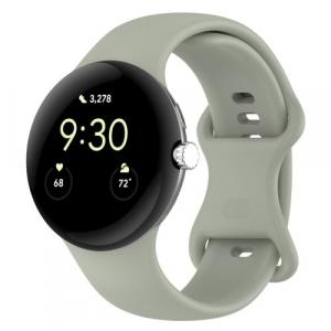 Silikonowy pasek Bizon Strap Watch Silicone S 41mm do Google Pixel Watch 3/Watch 2/Watch 1, khaki