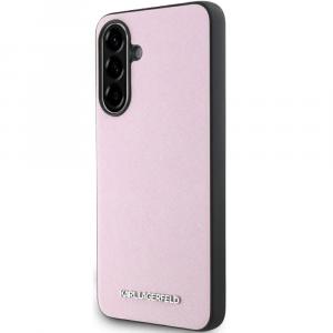 Etui Karl Lagerfeld Hardcase Saffiano Metal Logo do Galaxy A56 5G, różowe