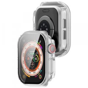 Etui ze szkłem do zegarka Bizon Case+Glass Watch do Apple Watch 10 46mm, przeźroczyste