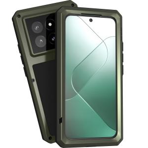 OUTLET: Etui pancerne + szkło LOVE MEI Powerful do Xiaomi 14, zielone
