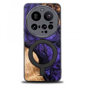 Drewniane etui do Xiaomi 15 Ultra, Bewood Unique Violet do MagSafe
