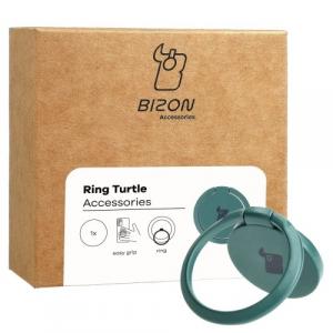 Uchwyt na palec Bizon Accessories Ring Turtle uniwersalny, ciemnozielony