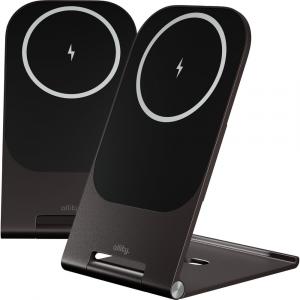 Ładowarka bezprzewodowa Allity AWC-200, Qi / MagSafe 15W, grafitowa