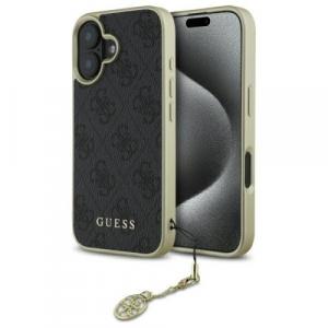 Etui Guess 4G Charms Collection do iPhone 16, czarne