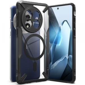 Etui Ringke Fusion X Magnetic do OnePlus 13, przezroczyste z czarną ramką