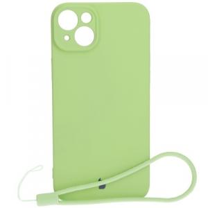 Etui Bizon Case Silicone do iPhone 15 Plus, jasnozielone