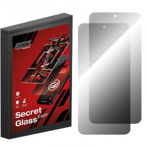 Szkło hybrydowe, prywatyzujące na ekran Grizz SecretGlass Easy do Galaxy S25 z aplikatorem, 2 sztuki, matowe