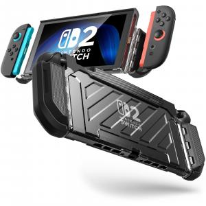 Etui pancerne Supcase UB Pro Nintendo Switch 2, przezroczysto-czarne