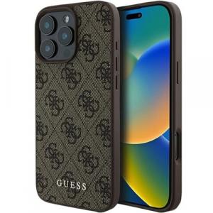 Etui Guess Hardcase 4G Classic do iPhone 16 Pro Max, brązowe