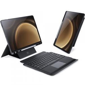 Etui z klawiaturą Bluetooth Dux Ducis (DK Series) do Galaxy Tab S9 FE Plus, czarne