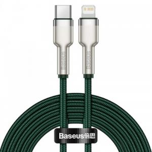 Kabel Baseus Cafule Metal USB-C do Lightning 20W 2m, zielony