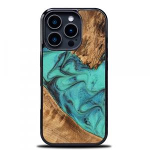 Drewniane etui do iPhone 16 Pro, Bewood Unique Turquoise