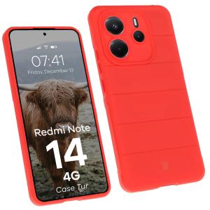 Pancerne etui Bizon Case Tur do Xiaomi Redmi Note 14 4G, czerwone
