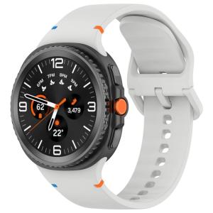 Silikonowy pasek Bizon Strap Watch Silicone G do Galaxy Watch 8 / 8 Classic, jasnoszary