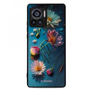 Etui ochronne do Motorola Edge 30 Ultra, Mobiwear Glossy Case, niebiesko-kwieciste