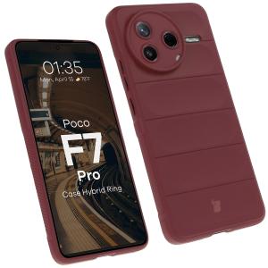 Pancerne etui Bizon Case Tur do Xiaomi Poco F7 Pro, burgundowe