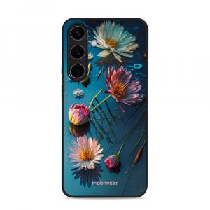 Etui ochronne do Galaxy S25 Plus, Mobiwear Glossy Case, niebiesko-kwieciste