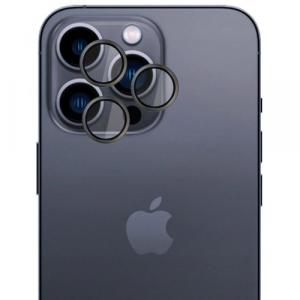 Osłony na aparat 3mk HARDY Lens Protection Pro 1 zestaw dla iPhone 16 Pro / 16 Pro Max, tytanowo-szare