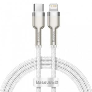 Kabel Baseus Cafule Metal USB-C do Lightning 20W 1m, biały