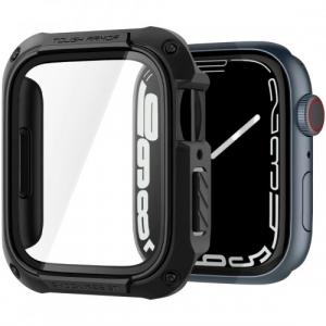 Etui + szkło Spigen Tough Armor SP do Apple Watch 45 mm, czarne