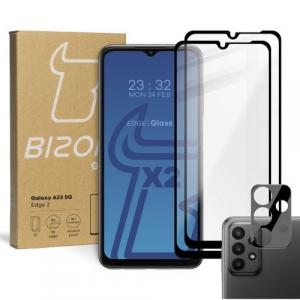 2x Szkło + szybka na aparat BIZON Edge 2 do Galaxy A23 5G