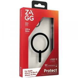 Etui Zagg Santa Cruz Snap z MagSafe do iPhone 15 Plus, czarne