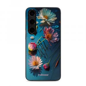 Etui ochronne do Galaxy S24 FE, Mobiwear Glossy Case, niebiesko-kwieciste