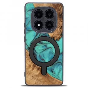 Drewniane etui do Xiaomi Redmi Note 14 Pro Plus 5G, Bewood Unique Turquoise do MagSafe