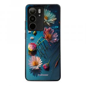 Etui ochronne do Realme C75 4G, Mobiwear Glossy Case, niebiesko-kwieciste